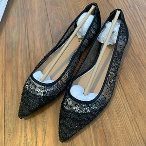 Black Lace Badgley Mischka Flats